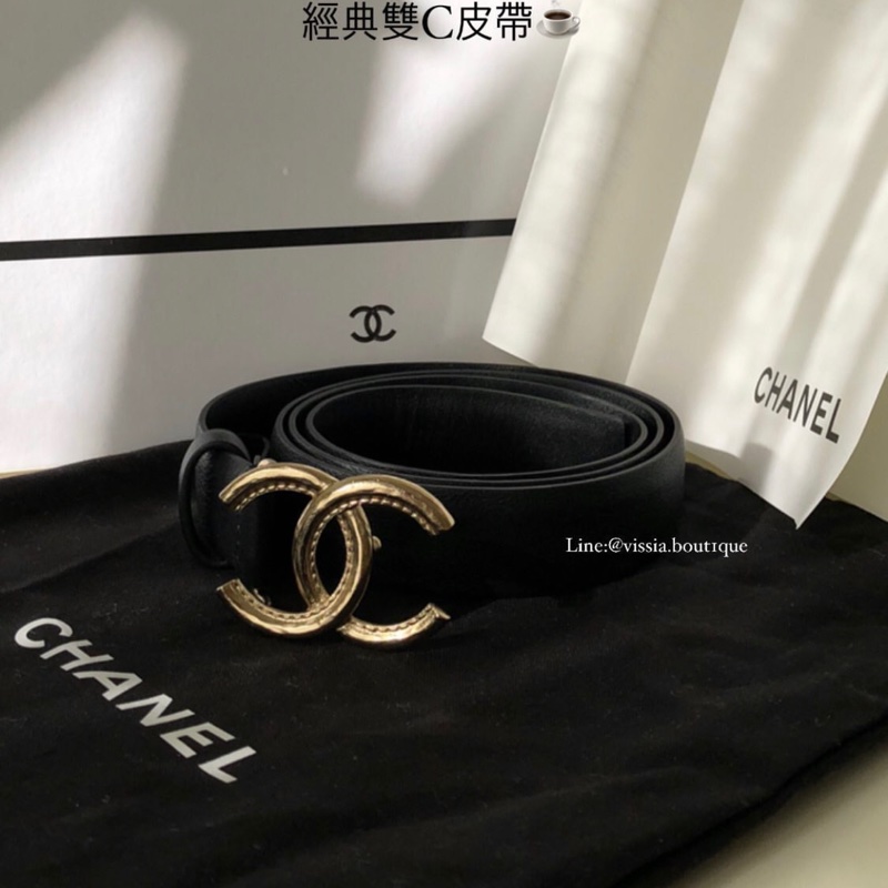 chanel 雙c皮帶-0