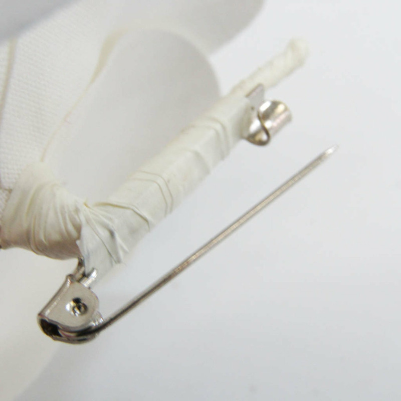 【日本直送】香奈兒山茶花金屬,緞面胸花金,銀,白-5