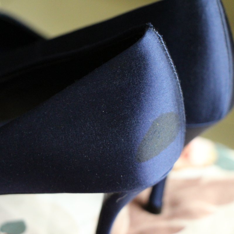 Roger vivier 寶藍色方塊水鑽中跟鞋38號-5