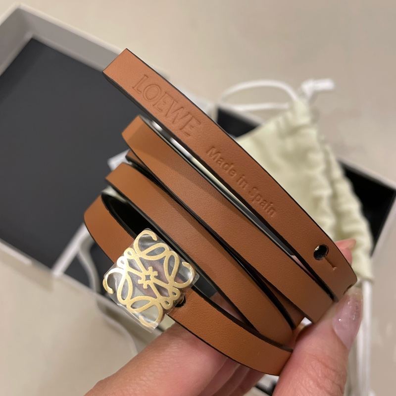 LOEWE 經典Logo 牛皮雙色皮/腰帶-0