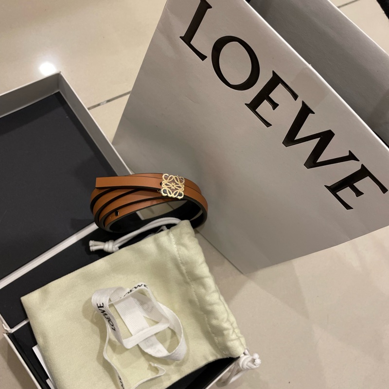 LOEWE 經典Logo 牛皮雙色皮/腰帶-3