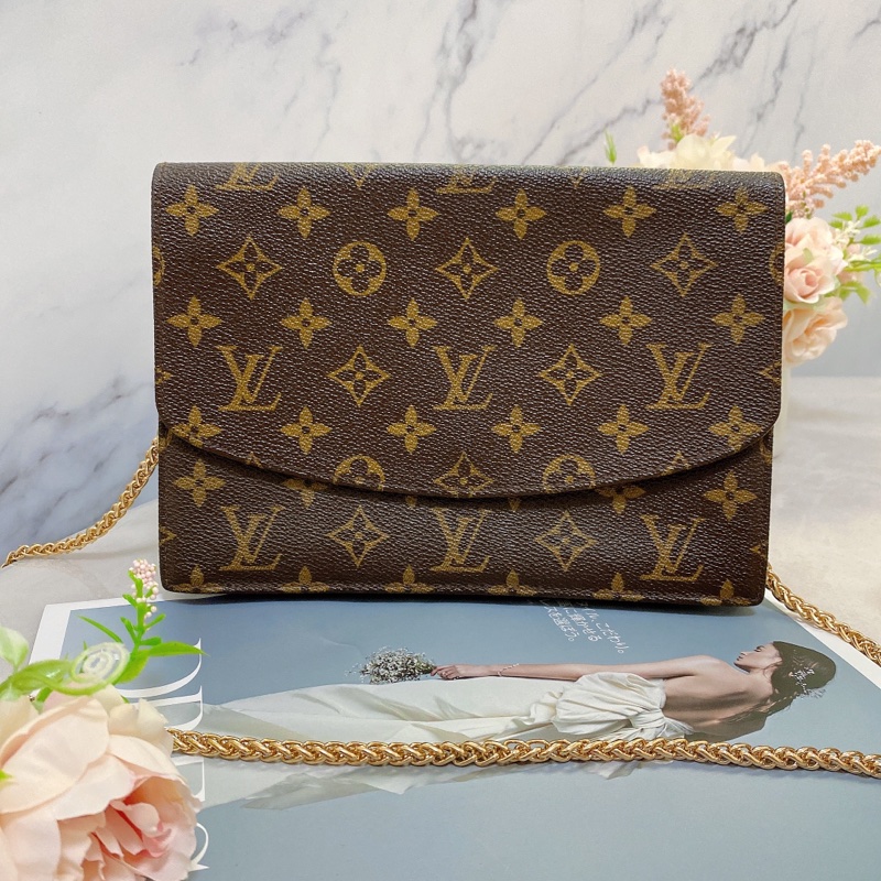 Louis Vuitton M51940老花迷你信封包 鏈條包-1