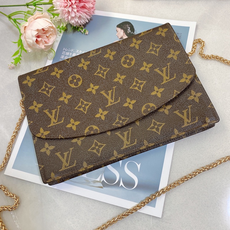 Louis Vuitton M51940老花迷你信封包 鏈條包-2
