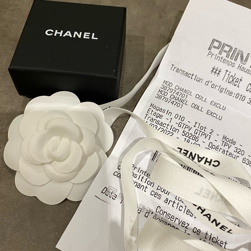 Chanel 皮穿鍊耳夾 香奈兒夾式耳環-3