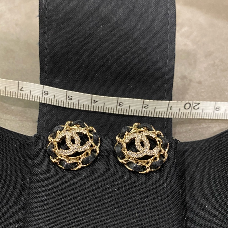 Chanel 皮穿鍊耳夾 香奈兒夾式耳環-4