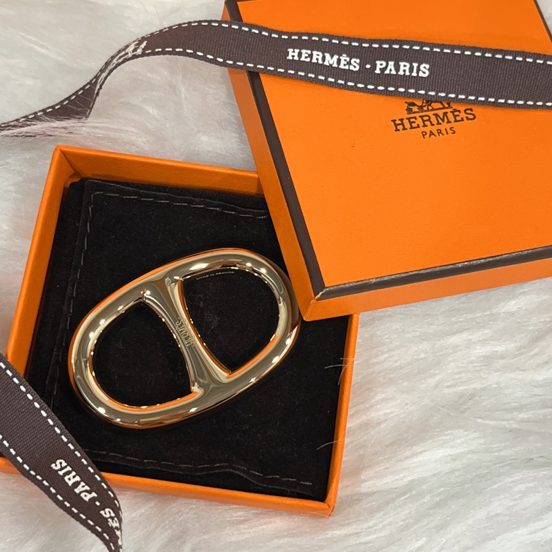 HERMES 愛馬仕 金色豬鼻子 絲巾環/墜飾/吊飾-0