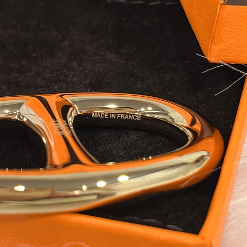 HERMES 愛馬仕 金色豬鼻子 絲巾環/墜飾/吊飾-4