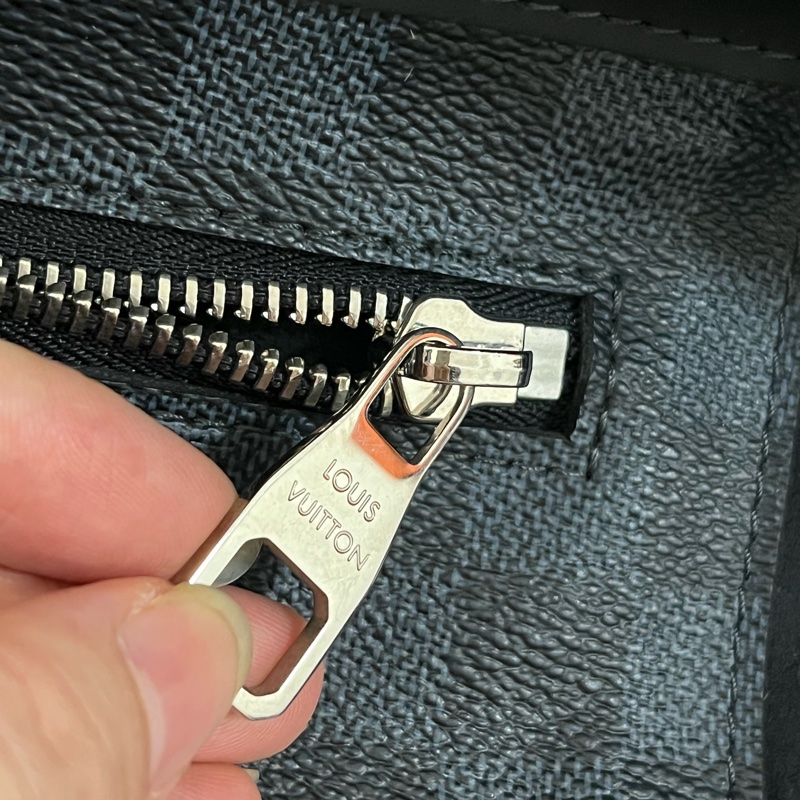 藍色棋盤格托特包/公事包-17