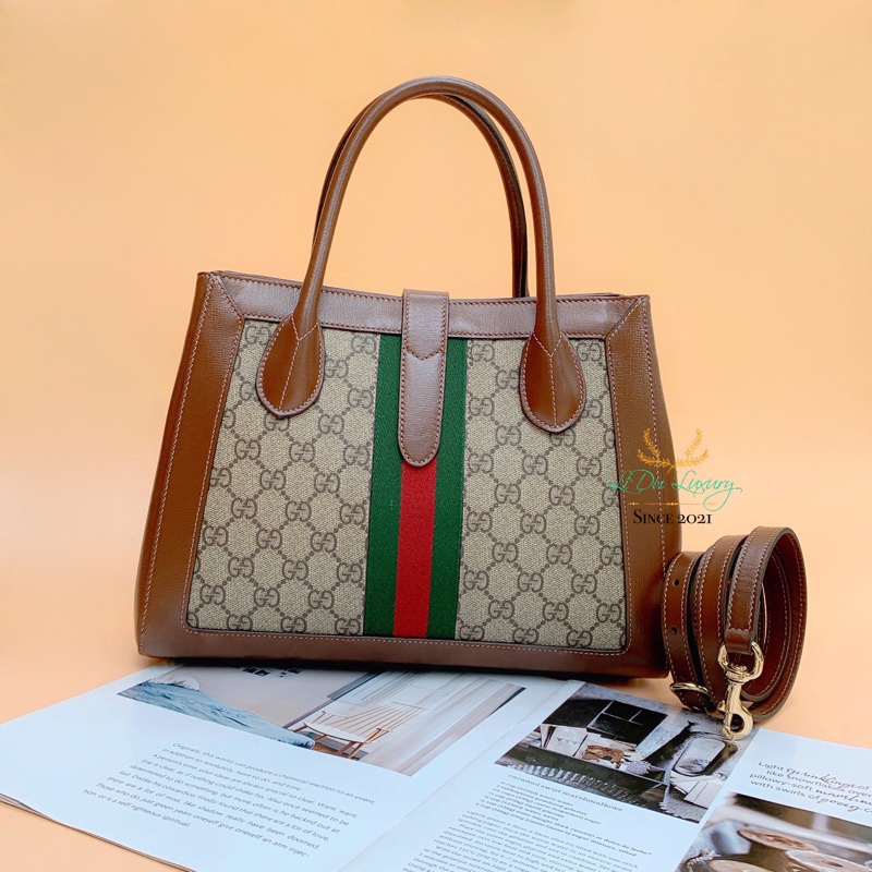 GUCCI JACKIE 649016 老花 PVC 中款 二用包 手提包-2