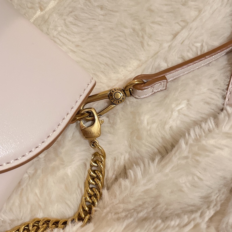 新加坡小CK CHARLES &KEITH 馬蹄釦 D字釦 迷你 斜挎單肩腰包 三用-2