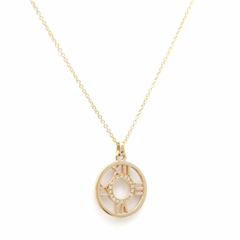 【日本直送】Tiffany Atlas Open Medallion 鑽石項鍊 玫瑰金 (18K) 鑽石男士,女士時尚吊墜項鍊(玫瑰金)-1