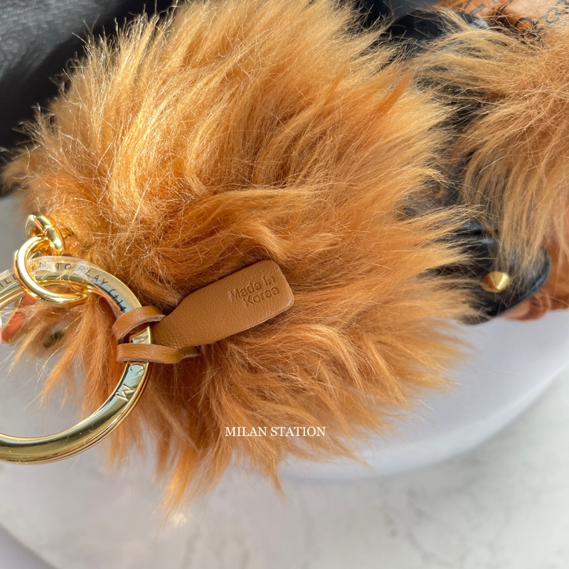 MCM 經典VISETOS飛行獅子造型塗層帆布鑰匙圈/吊飾-2