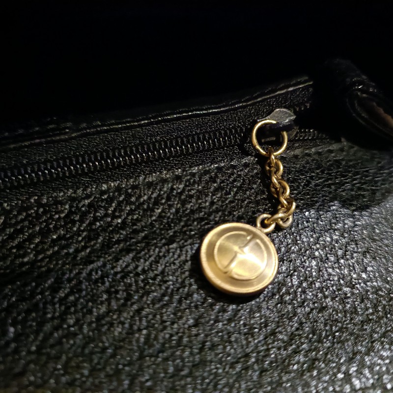 gucci vintage 竹節豬皮1947 小型手提包-8