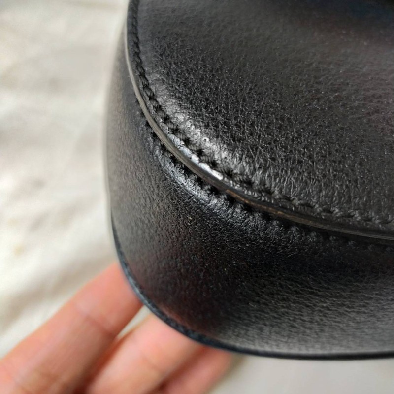 gucci vintage 竹節豬皮1947 小型手提包-10