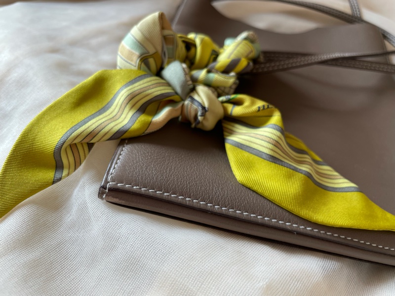 二手正品 二手正品HERMES愛馬仕onimetou大象灰swift皮斜肩背包/小包-7