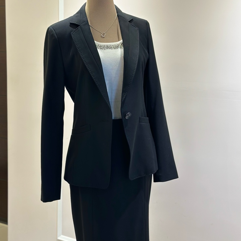 [出清價五折起，說明詳商品介紹] 22 Octobre 黑色西裝窄裙，Size 38，9成新-5