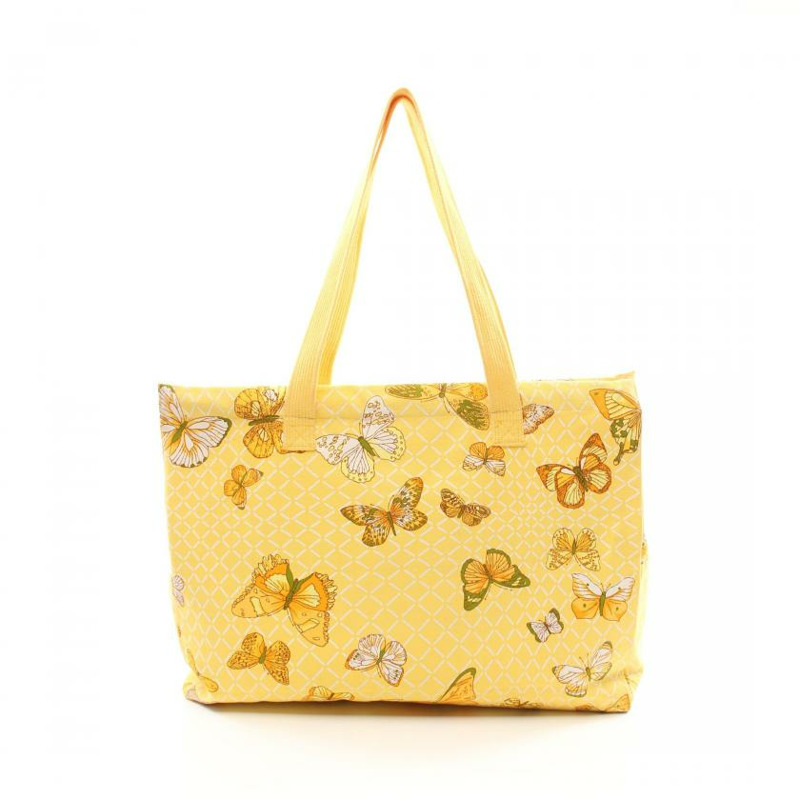 【日本直送】中古HERMES[B]9新蝴蝶 肩包 帆布托特包 黃色 多彩色-0