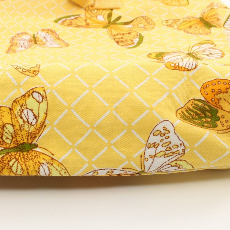 【日本直送】中古HERMES[B]9新蝴蝶 肩包 帆布托特包 黃色 多彩色-7