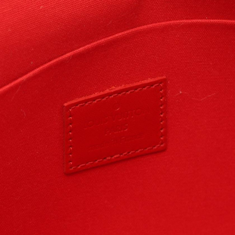 【日本直送】中古LOUIS VUITTON[B]9新Pochette Felicie 老花漆皮 櫻桃紅 鏈條肩包 真皮 紅色-3