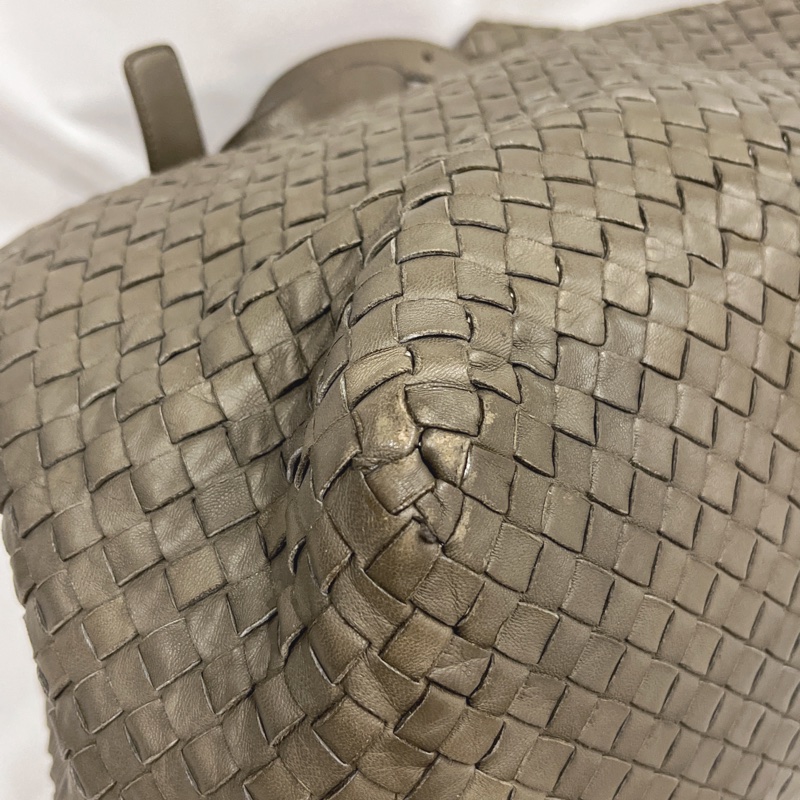 Bottega Veneta BV 灰色全皮經典編織 CABAT卡巴斯 購物包/托特包/肩背包-2