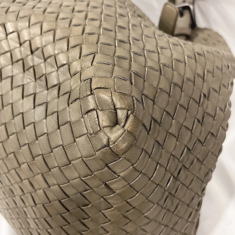 Bottega Veneta BV 灰色全皮經典編織 CABAT卡巴斯 購物包/托特包/肩背包-3