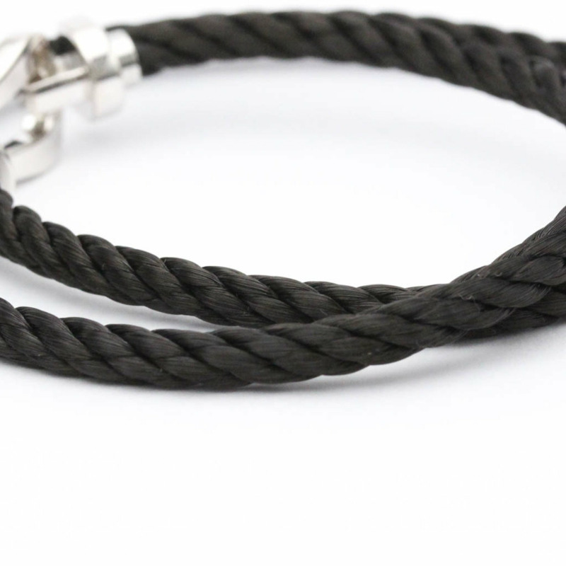 【日本直送】拋光 FRED Force 10 大號款 18K 白金精鋼手鍊 FVJW001202-6