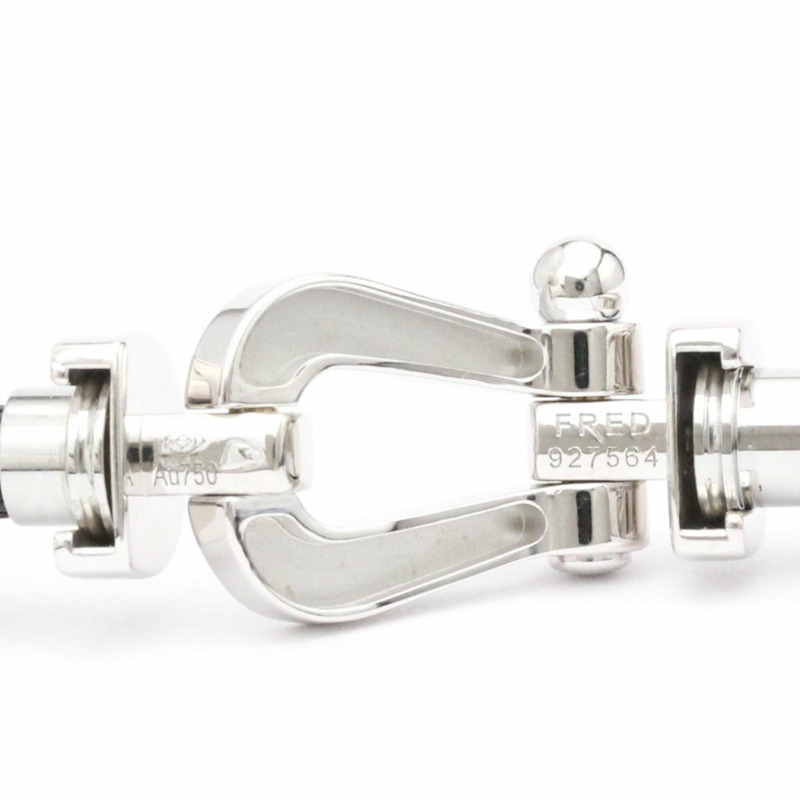 【日本直送】拋光 FRED Force 10 大號款 18K 白金精鋼手鍊 FVJW001202-8