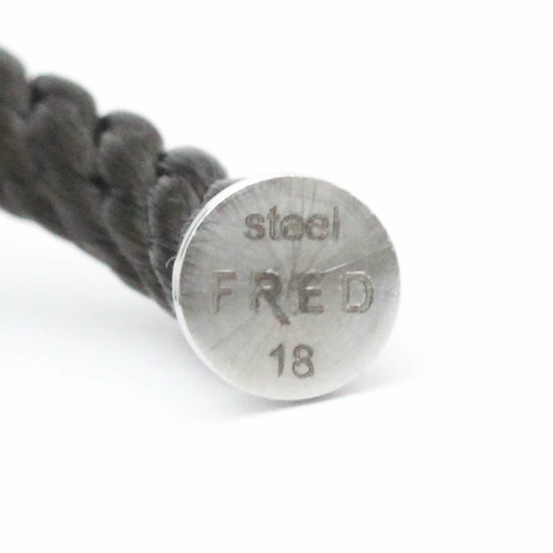 【日本直送】拋光 FRED Force 10 大號款 18K 白金精鋼手鍊 FVJW001202-10