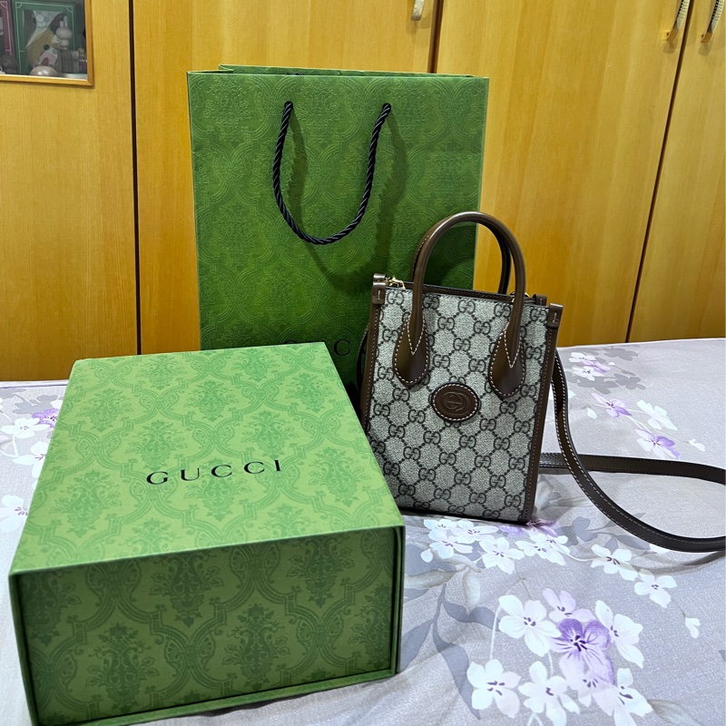 全新GUCCI 新款復古GG琴譜包-0