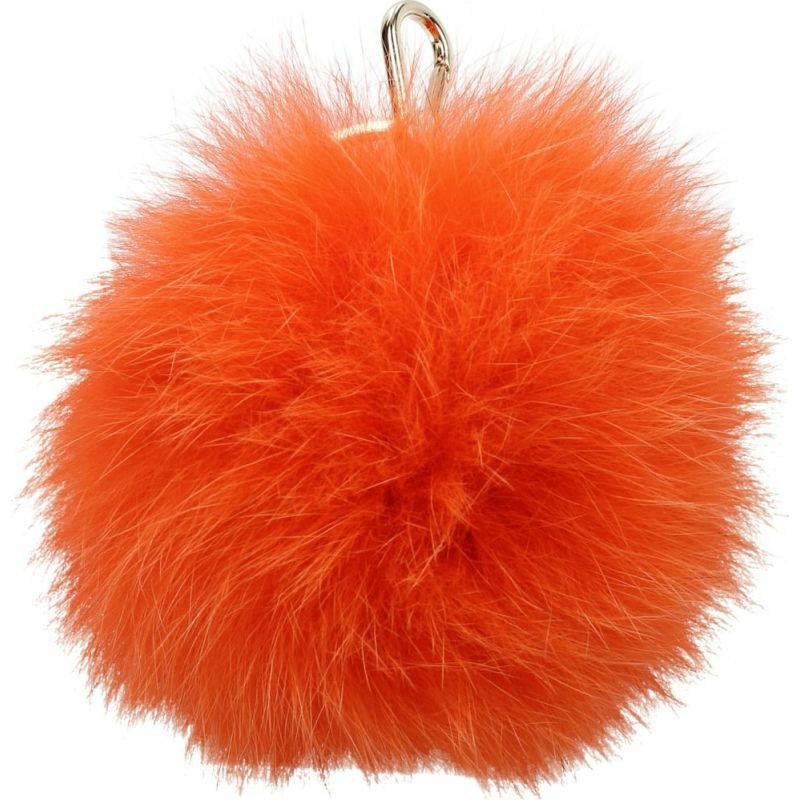 【義大利直送】全新品 Furla 鑰匙扣泡泡女士 毛皮 橙色-0