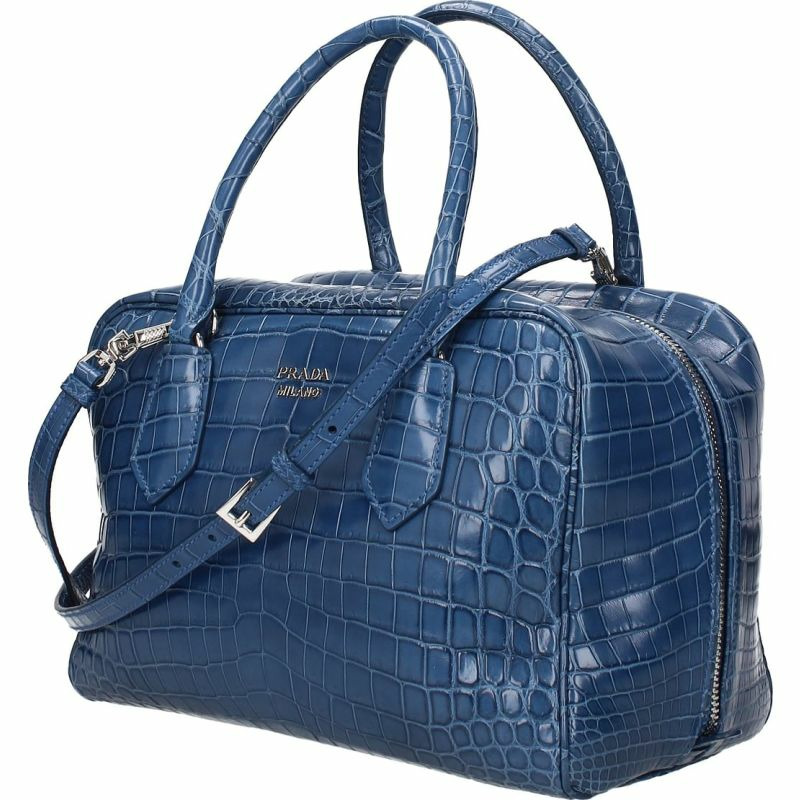 【義大利直送】全新品 Prada 手袋女式皮革鱷魚紋 Heavenly-1