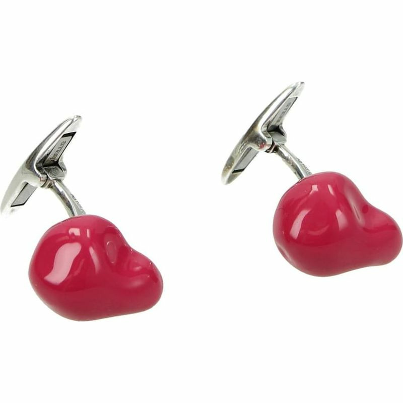 【義大利直送】全新品 Bottega Veneta 袖扣和領帶夾男士銀色紫紅色繡球花-0