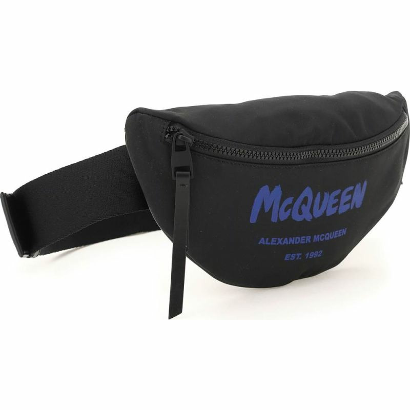 【義大利直送】全新品 “MCQUEEN GRAFFITI”尼龍腰包-0