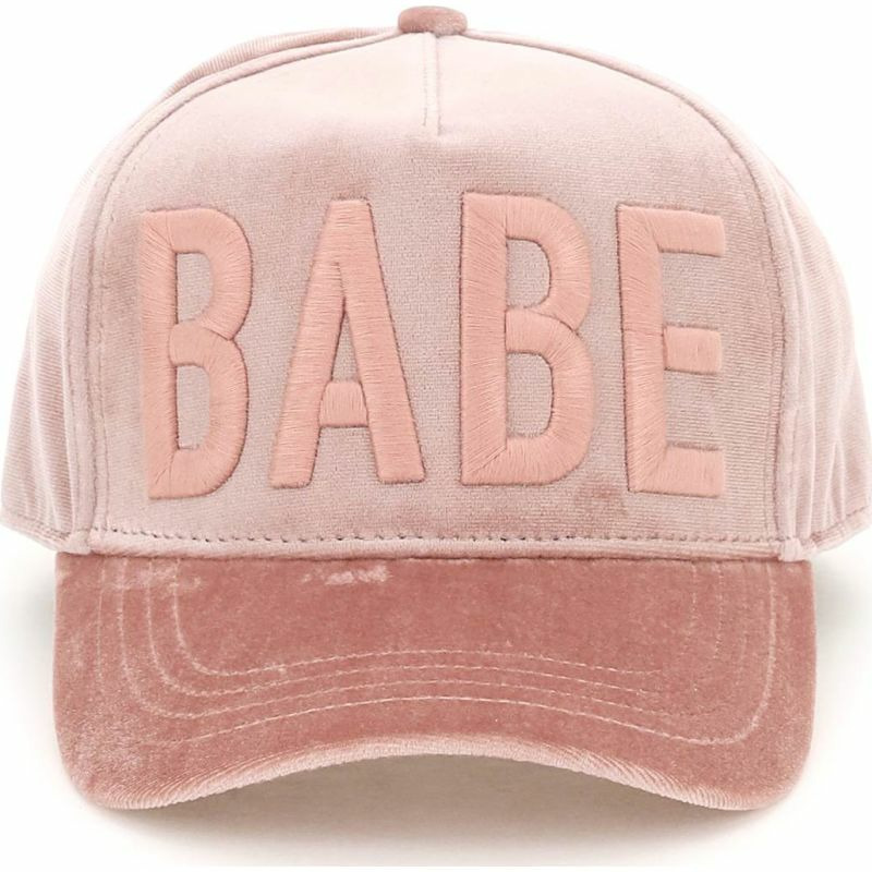 【義大利直送】全新品 “BABE”天鵝絨棒球帽-1