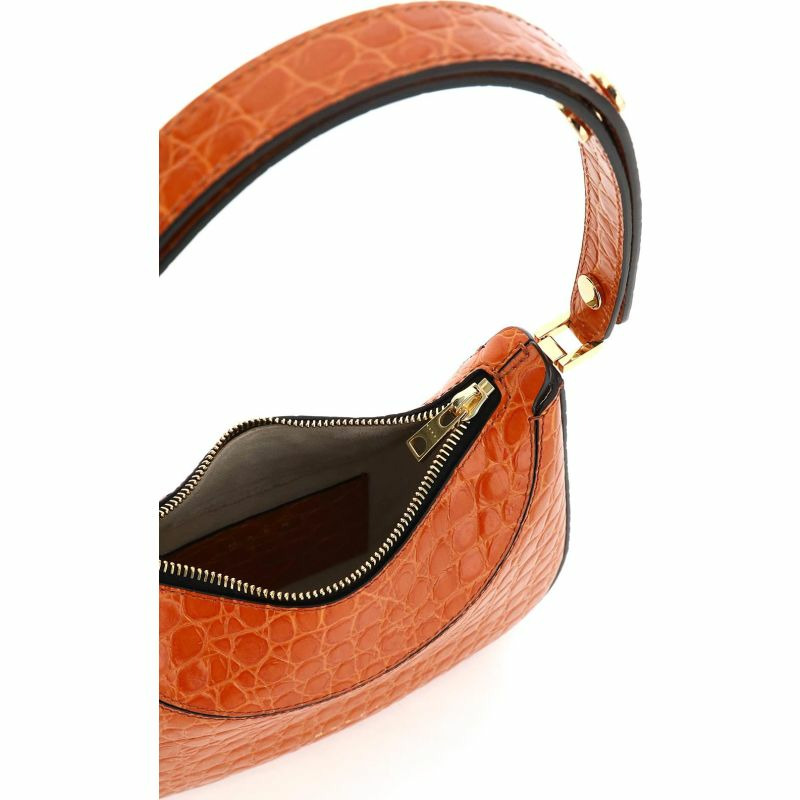 【義大利直送】全新品 鱷魚壓紋皮革迷你MILANO HOBO包-0