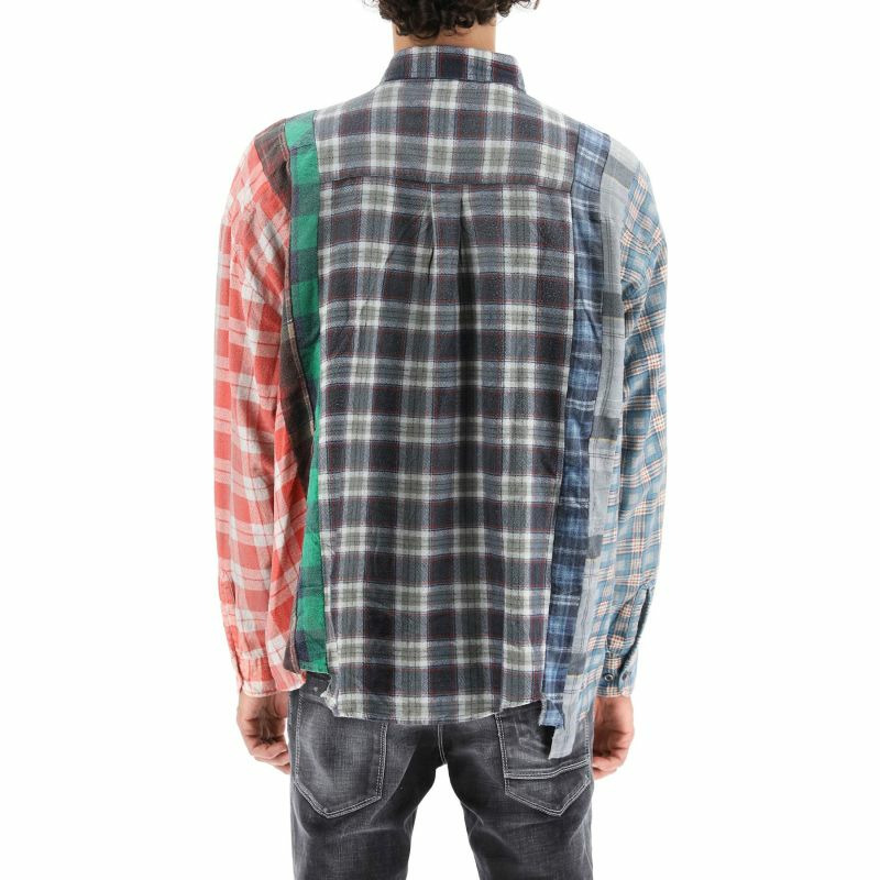 【義大利直送】全新品 “REBUILD”拼布法蘭絨襯衫-2