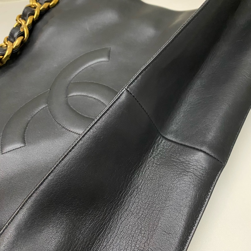 CHANEL香奈兒絕版雙鍊小羊皮托特包-5