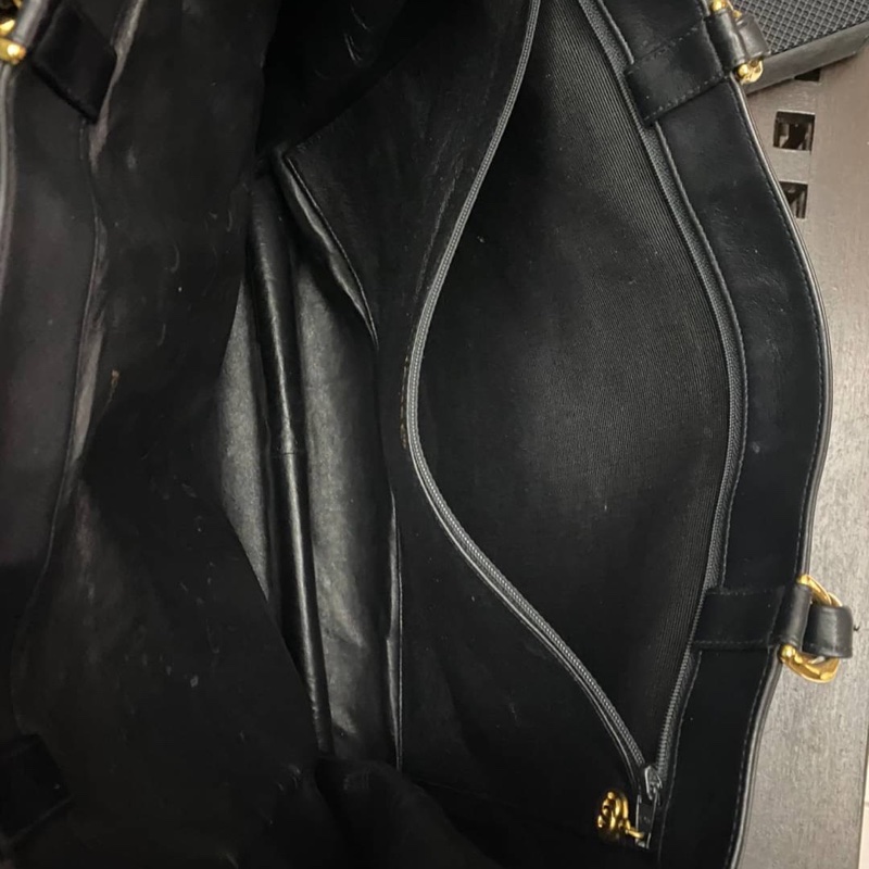 CHANEL香奈兒絕版雙鍊小羊皮托特包-7