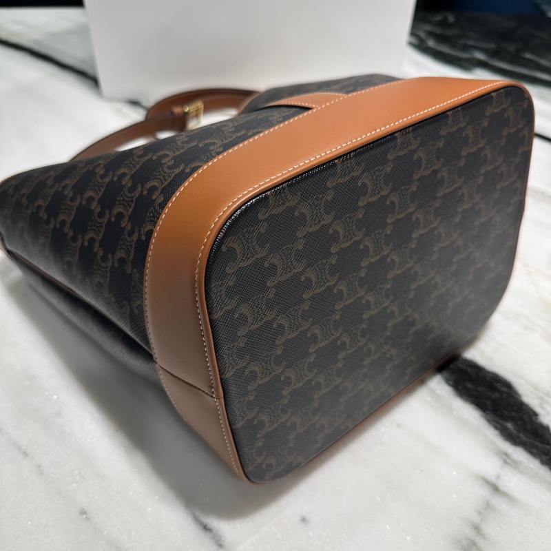 Celine 水桶包 中款 經典老花-7