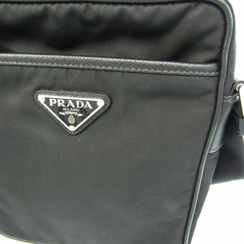 【日本直送】Prada 2VH112 女士，男士皮革，尼龍單肩包黑色-4