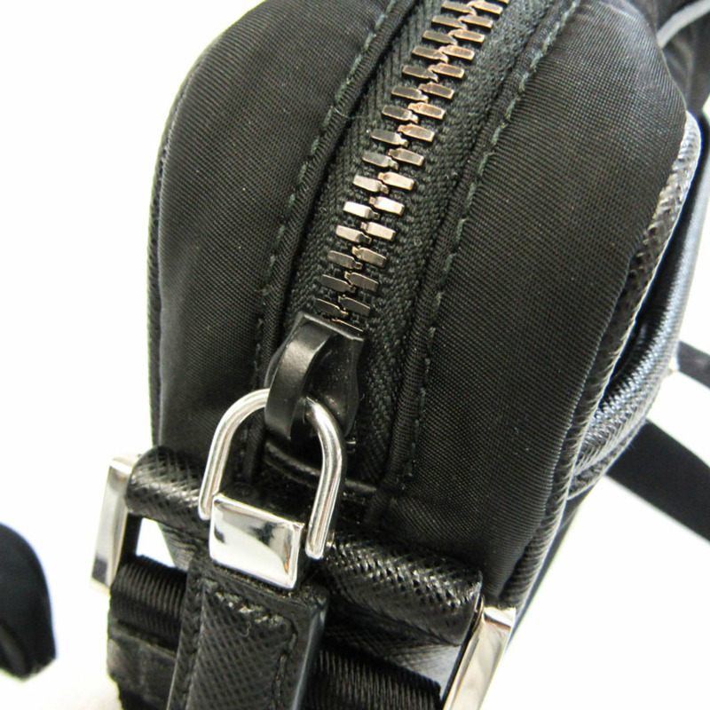 【日本直送】Prada 2VH112 女士，男士皮革，尼龍單肩包黑色-7