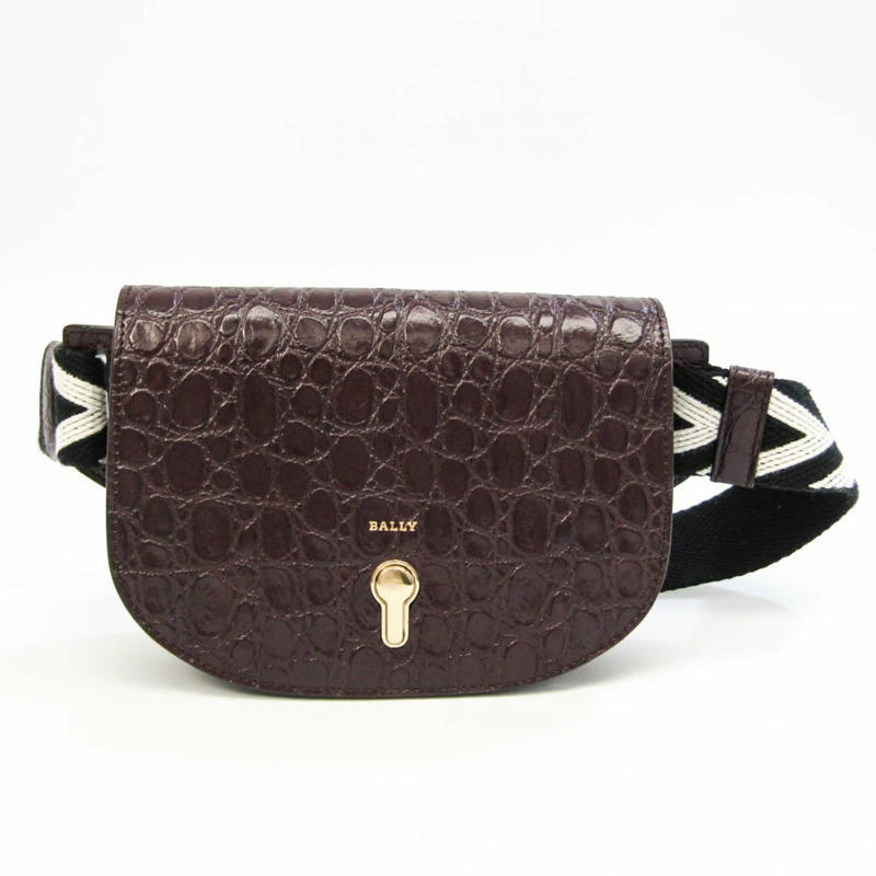 【日本直送】Bally CLAYN BELT.C 女士帆布、皮革單肩包 黑色、深紫色、白色-0