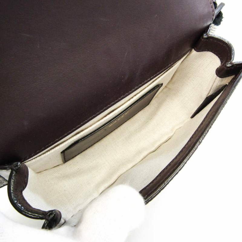 【日本直送】Bally CLAYN BELT.C 女士帆布、皮革單肩包 黑色、深紫色、白色-2