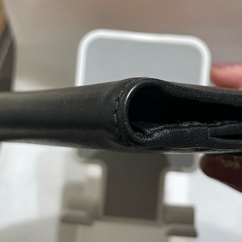 二手《BVLGARI》黑雙開短夾-11