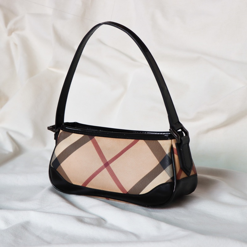 【Vintage】Burberry Nova Check 經典格紋腋下包-0