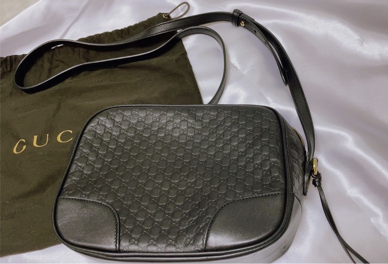 Gucci #449414 黑色相機包-0