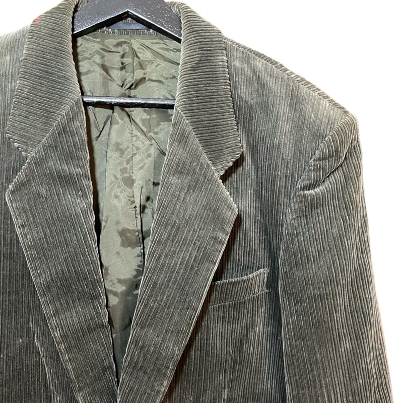 顛復古⚡️復古綠色粗燈芯絨口袋西裝外套❤️男女皆可F0118020-1