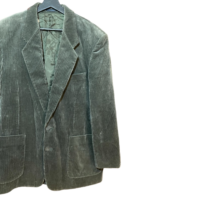 顛復古⚡️復古綠色粗燈芯絨口袋西裝外套❤️男女皆可F0118020-3