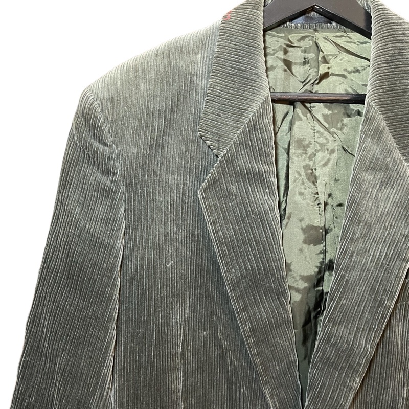 顛復古⚡️復古綠色粗燈芯絨口袋西裝外套❤️男女皆可F0118020-5