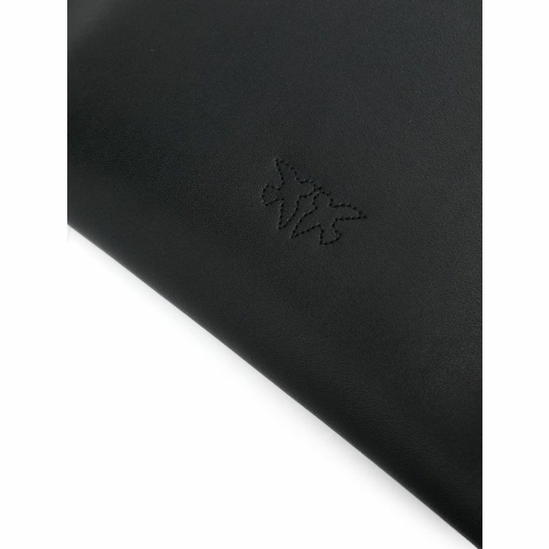 【義大利直送】全新品 扁平錢包黑色/金色#Z99Q-3